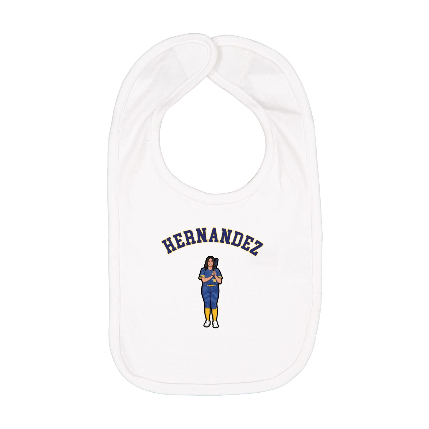 Infant Bib — Shirsey Arch in White