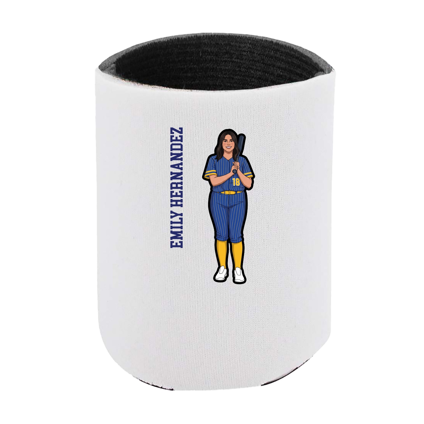 Can Holder — Name Vertical in White