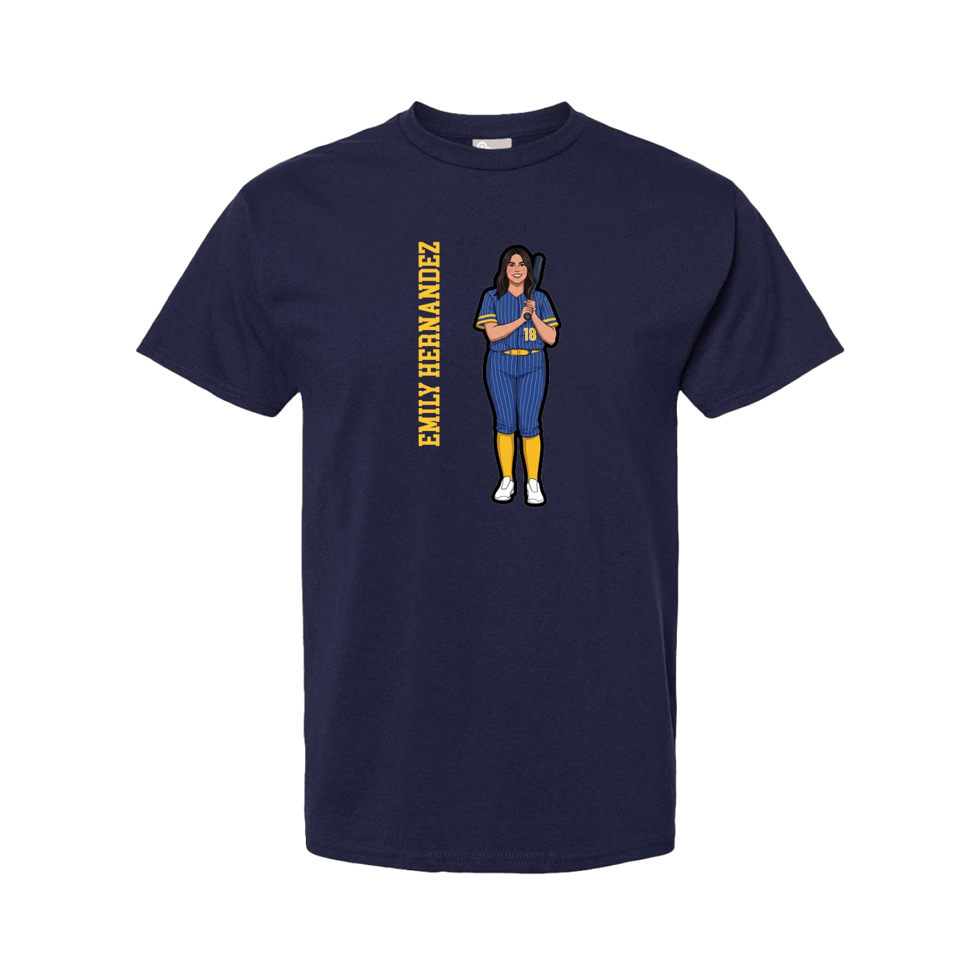 Youth Tee — Name Vertical in Navy