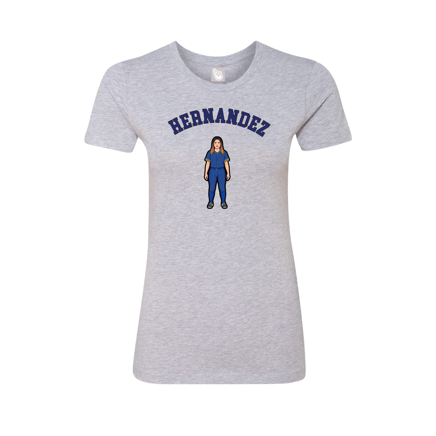 Fitted Women's Tee — Shirsey Arch in Grey