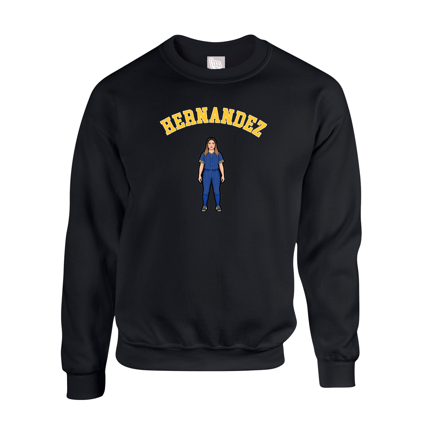 Fleece Crew — Shirsey Arch in Black