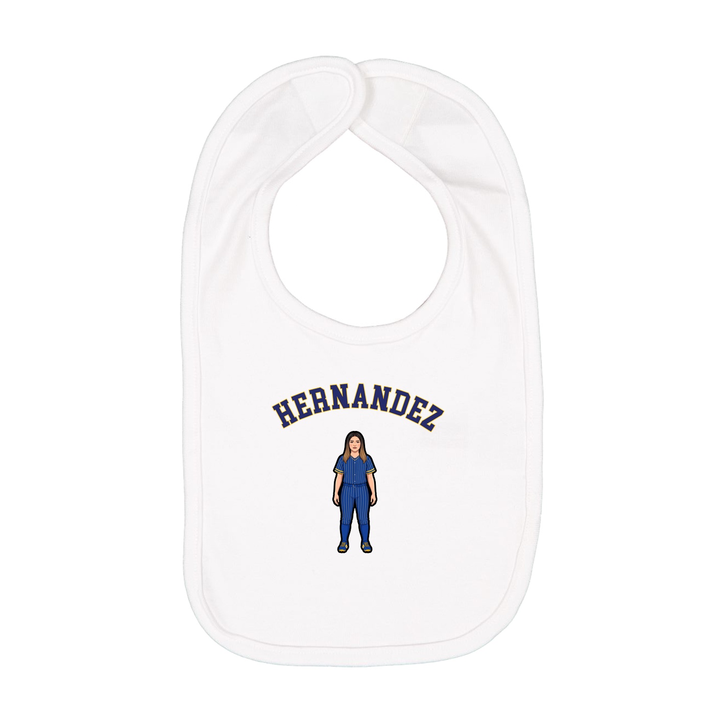 Infant Bib — Shirsey Arch in White