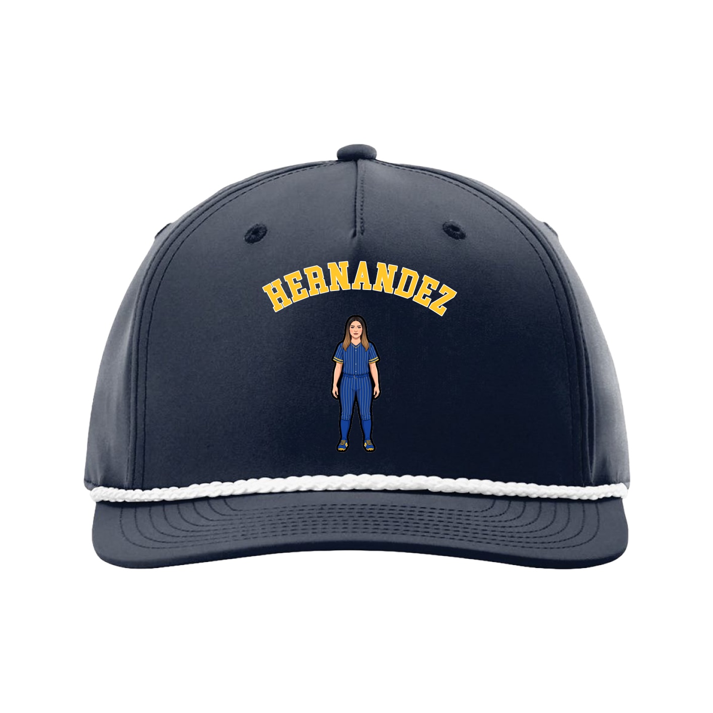 Five-Panel Classic Rope Cap — Shirsey Arch in Navy