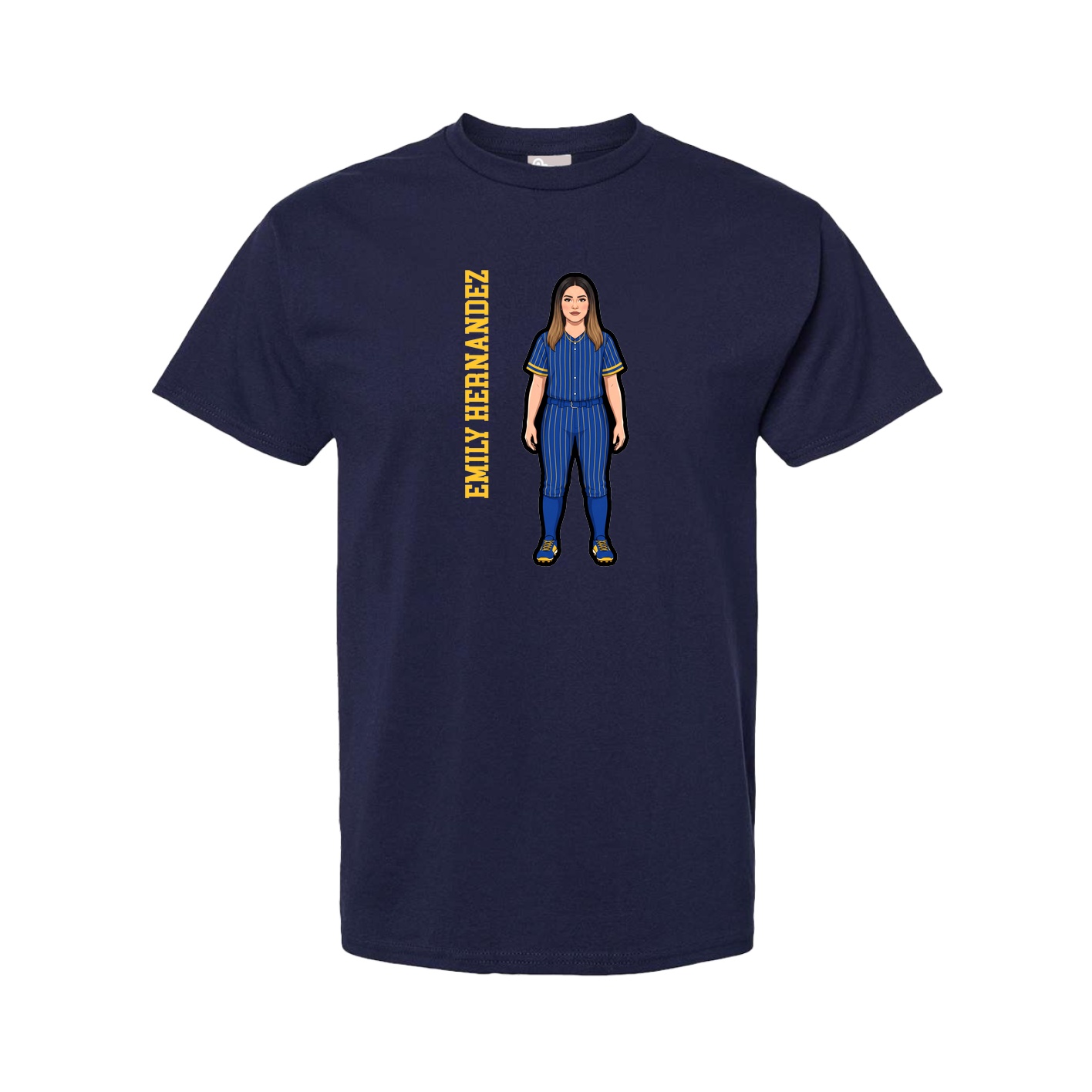 Tee — Name Vertical in Navy