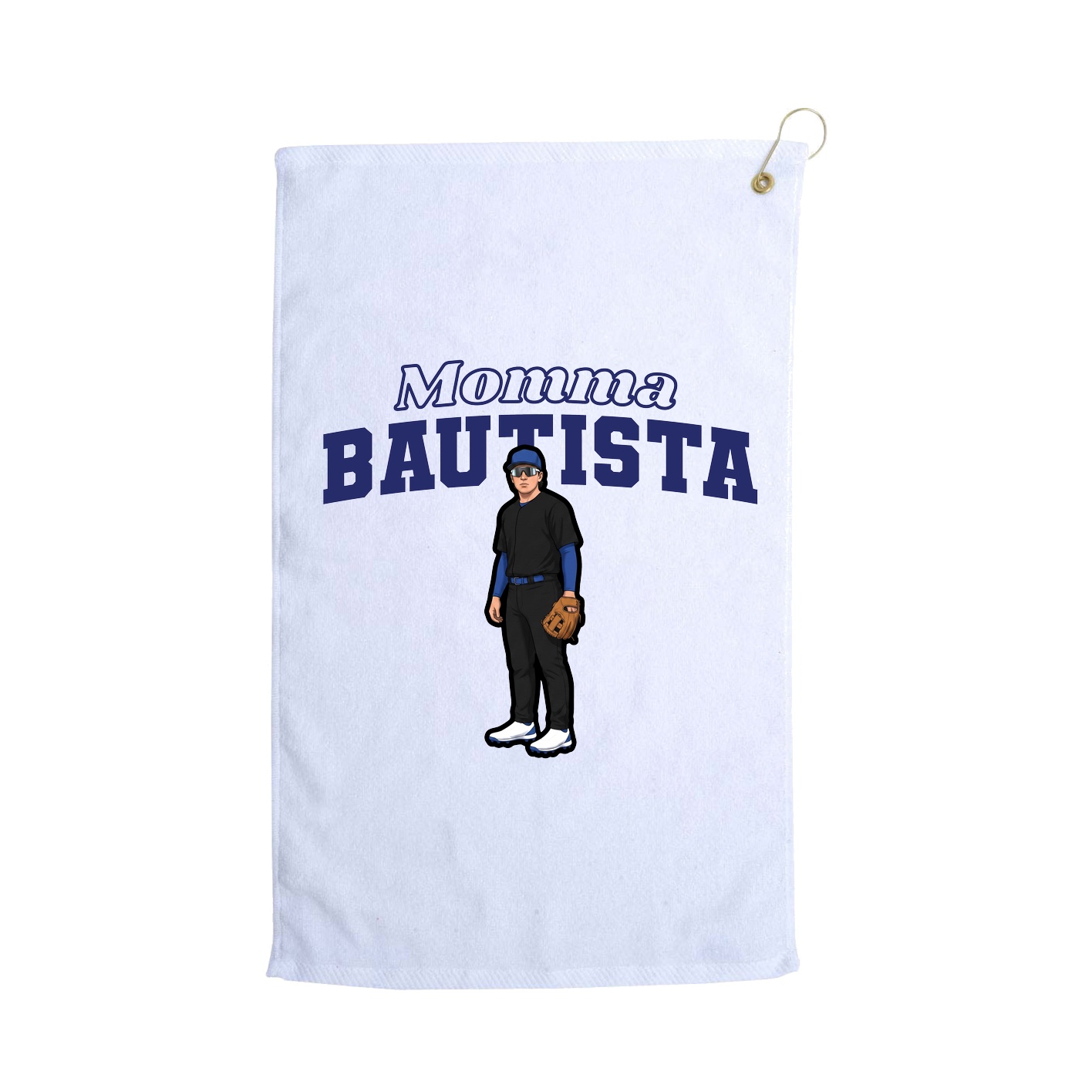 Golf Towel — Mothers Day Block in White