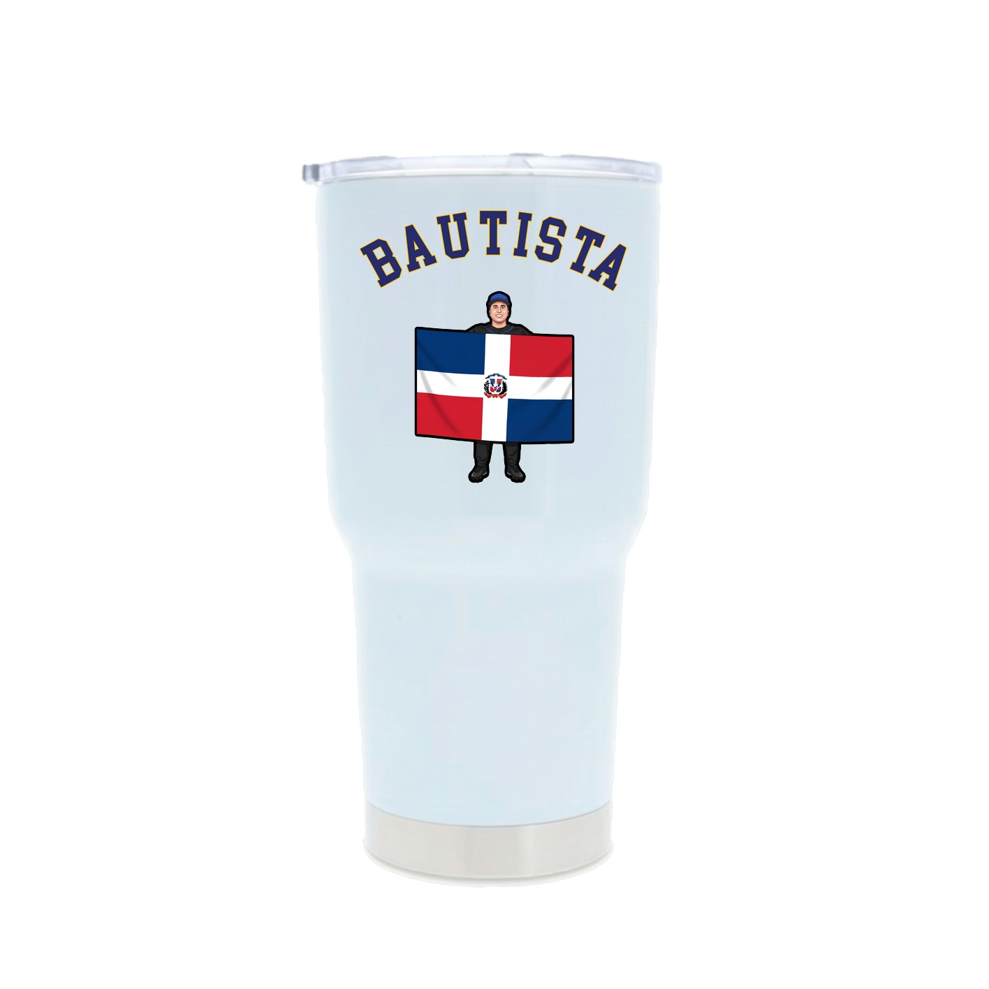 30oz Stainless Steel Tumbler — Shirsey Arch in White