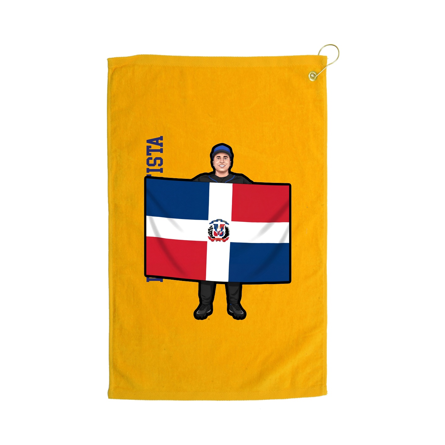 Golf Towel — Name Vertical in Gold