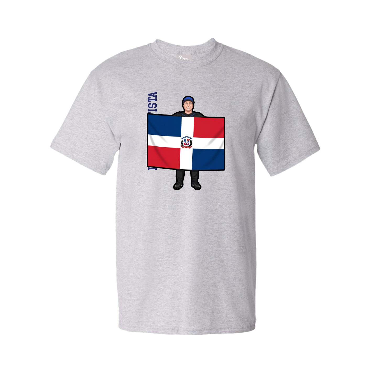 Youth Tee — Name Vertical in Grey