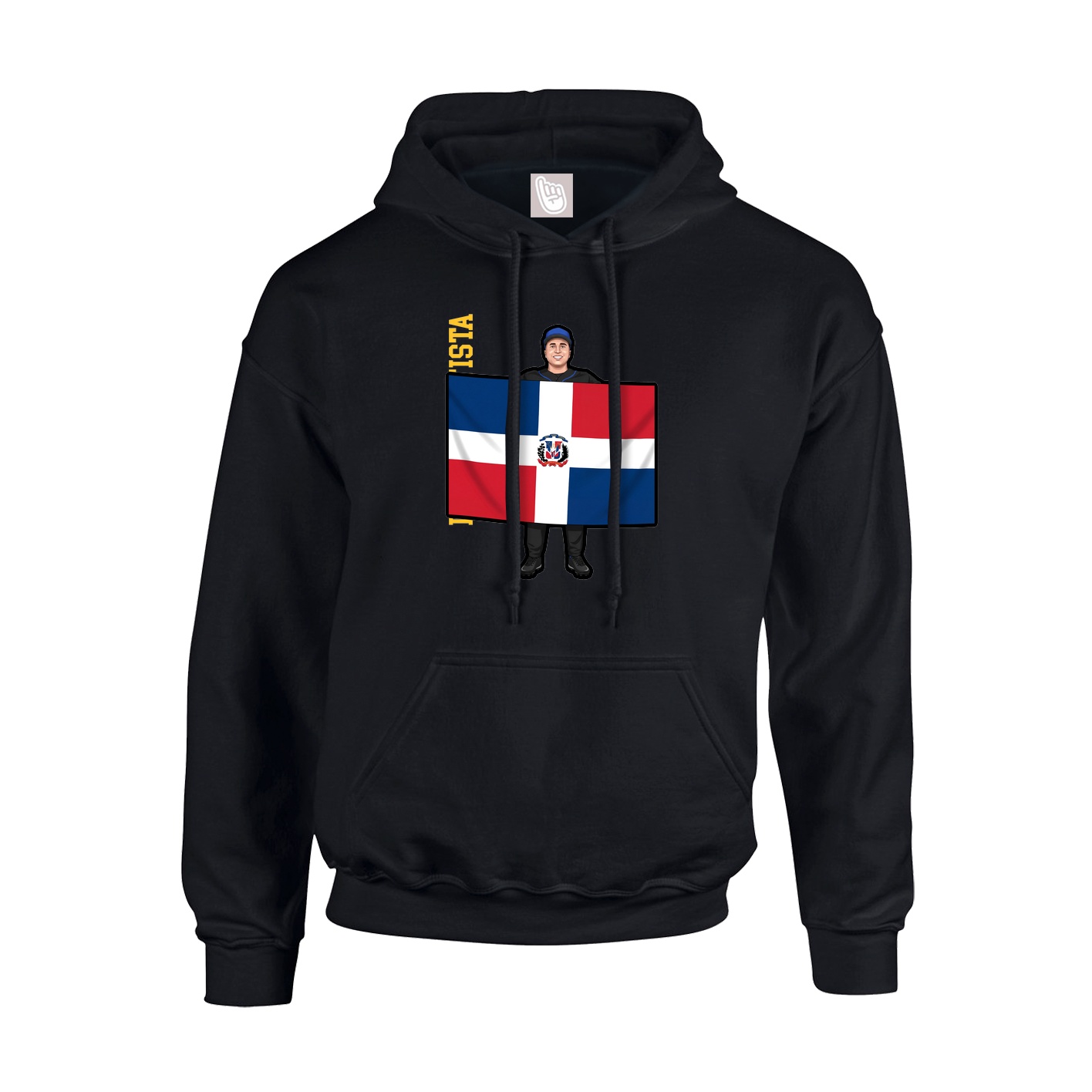 Youth Hoodie — Name Vertical in Black