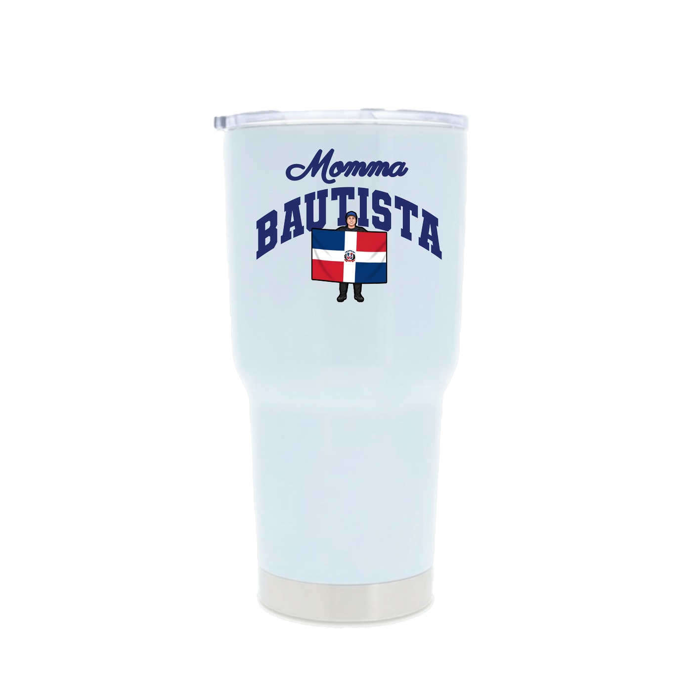 30oz Stainless Steel Tumbler — Mothers Day Arch in White