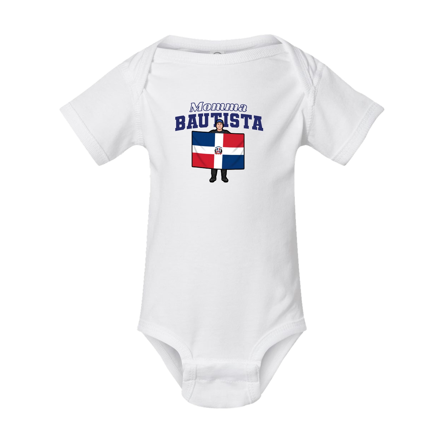 Baby Onesie — Mothers Day Block in White