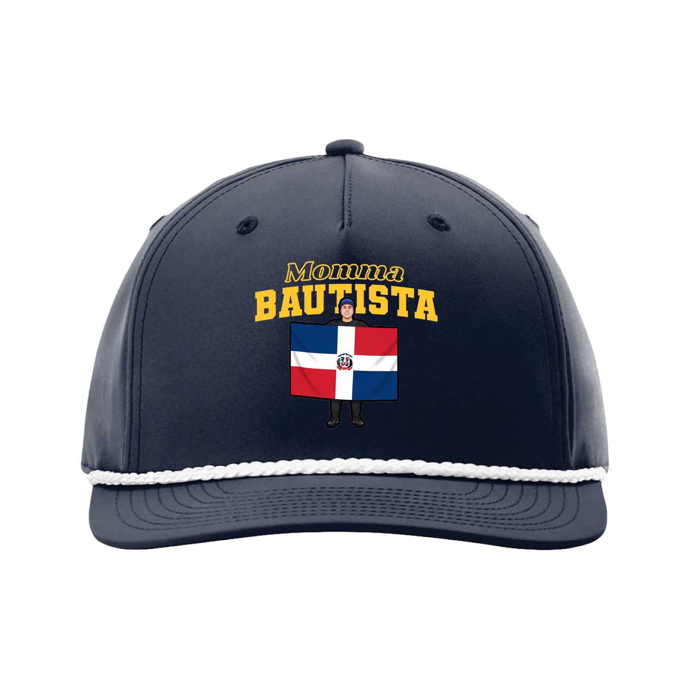 Five-Panel Classic Rope Cap — Mothers Day Block in Navy