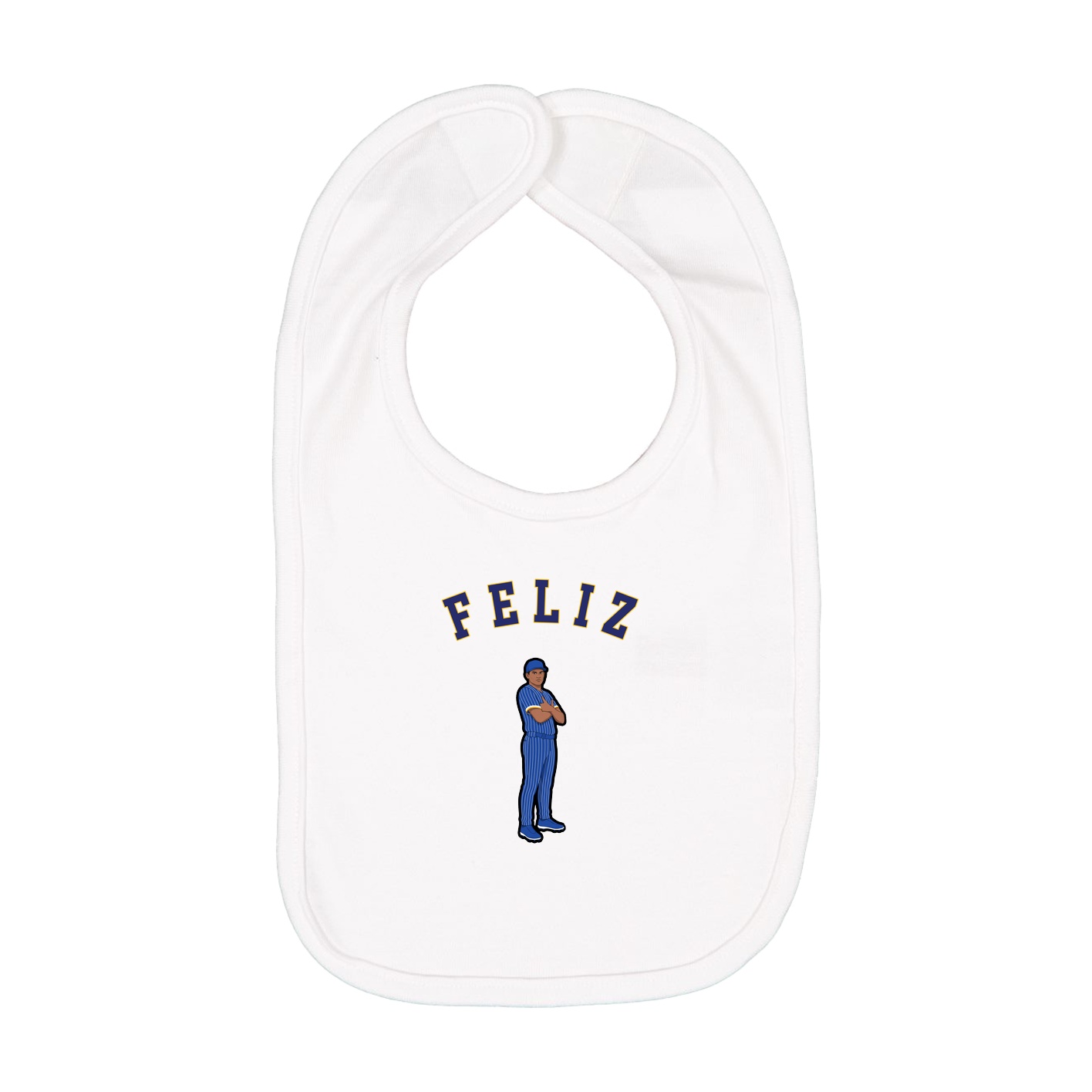 Infant Bib — Shirsey Arch in White