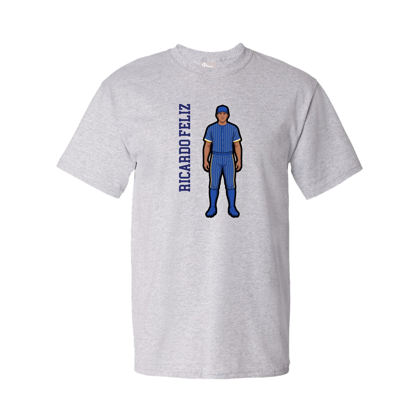 Youth Tee — Name Vertical in Grey