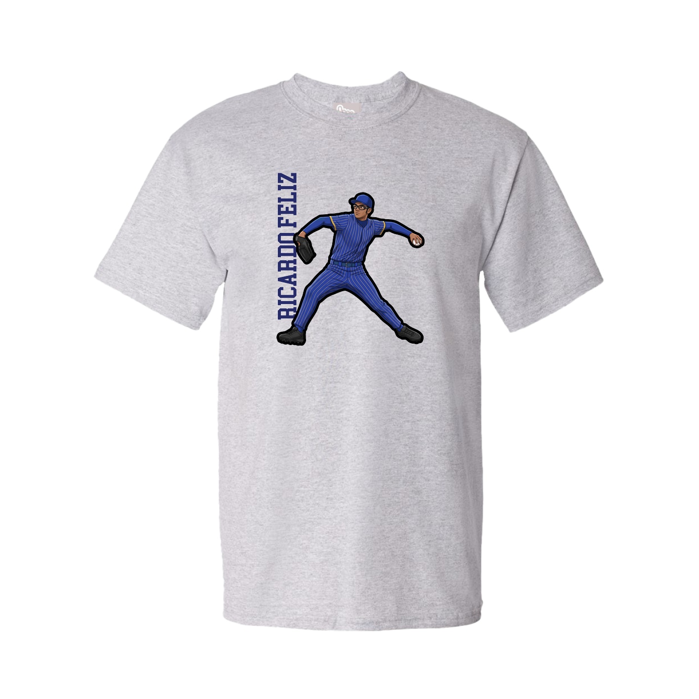 Tee — Name Vertical in Grey