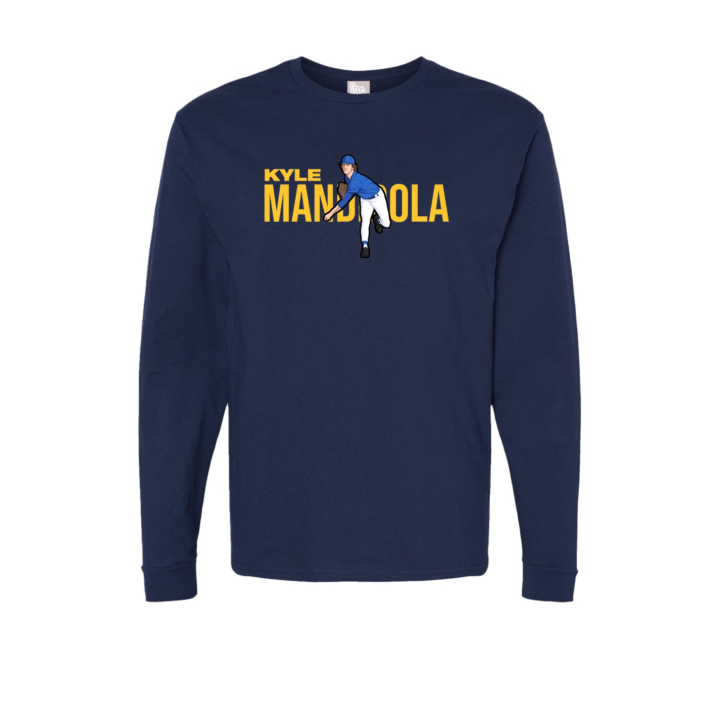 Long Sleeve Tee — Player Name in Navy