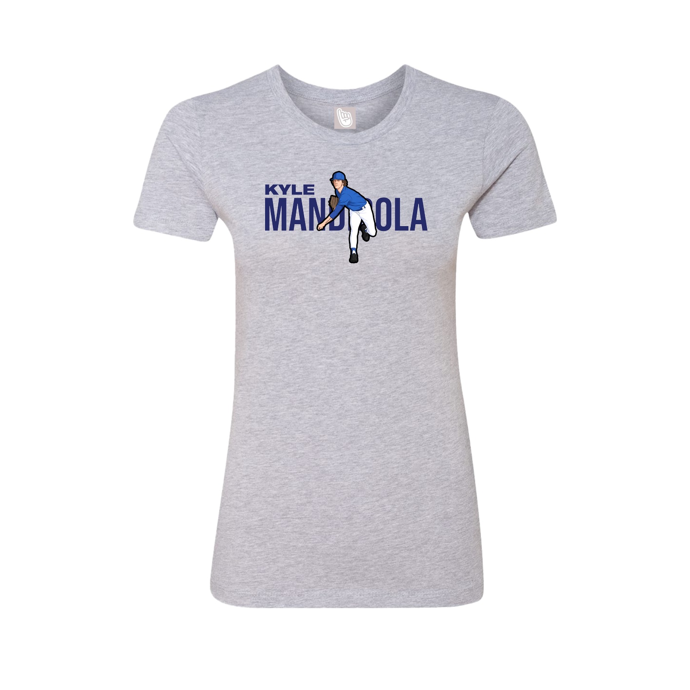 Fitted Women's Tee — Player Name in Grey