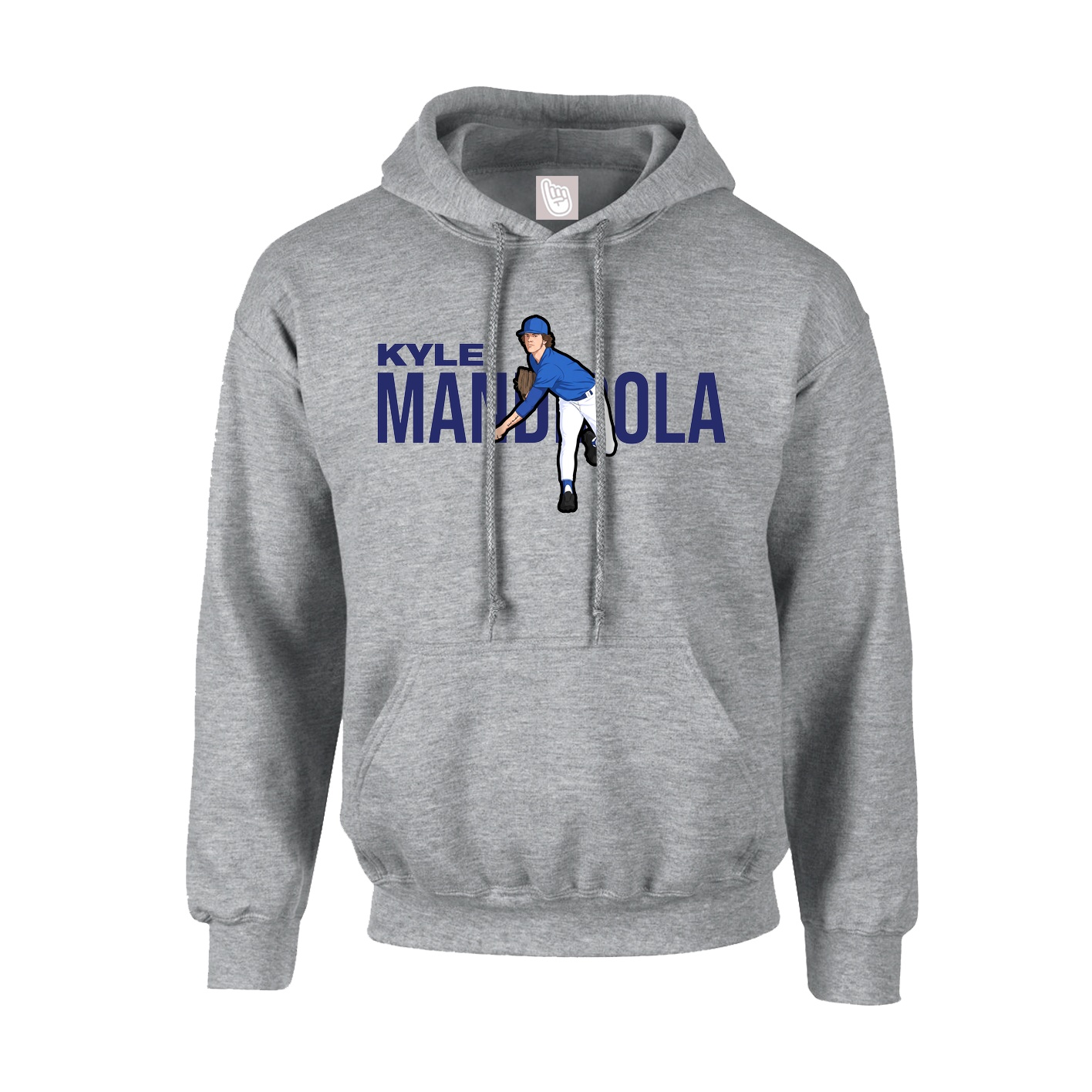 Youth Hoodie — Player Name in Grey