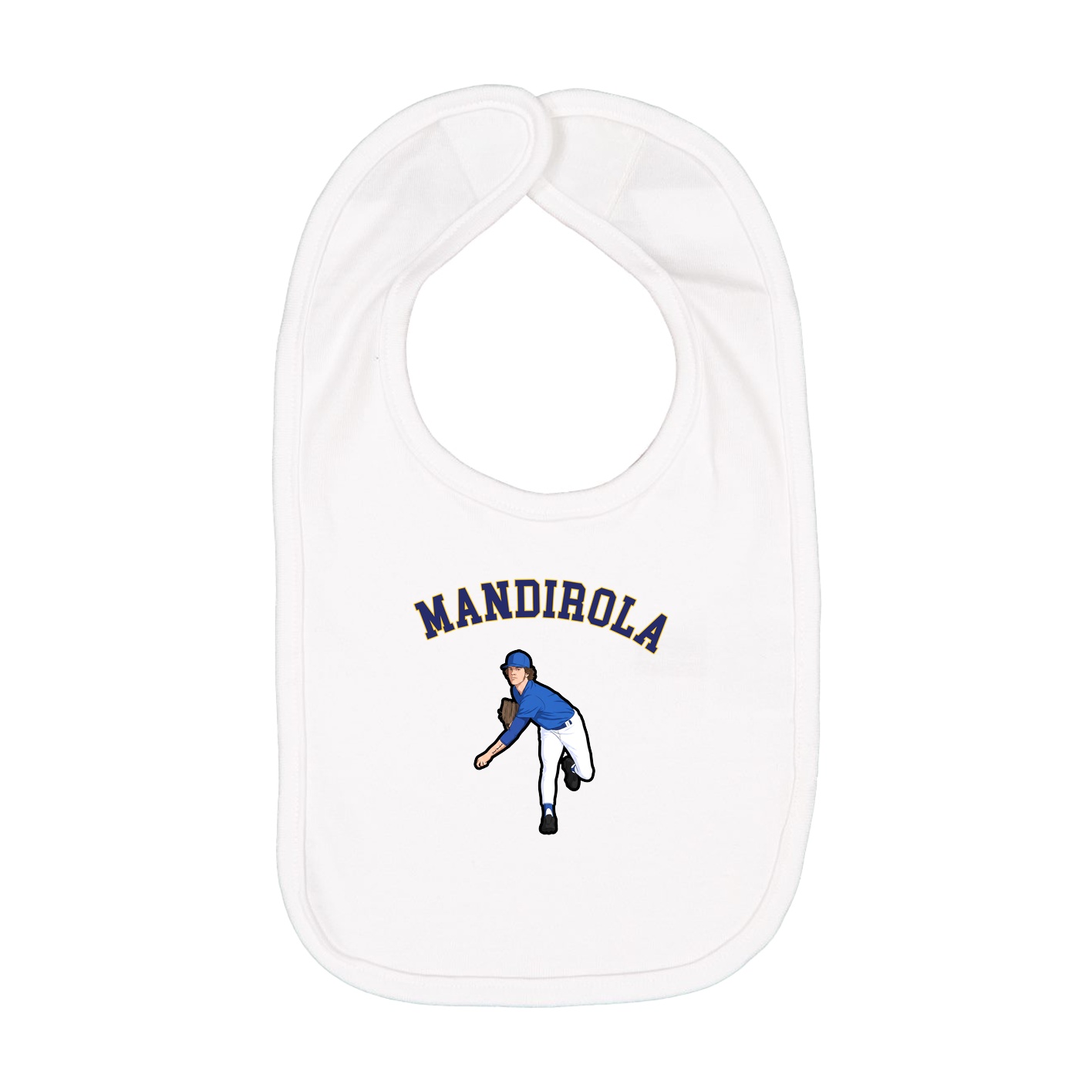 Infant Bib — Shirsey Arch in White