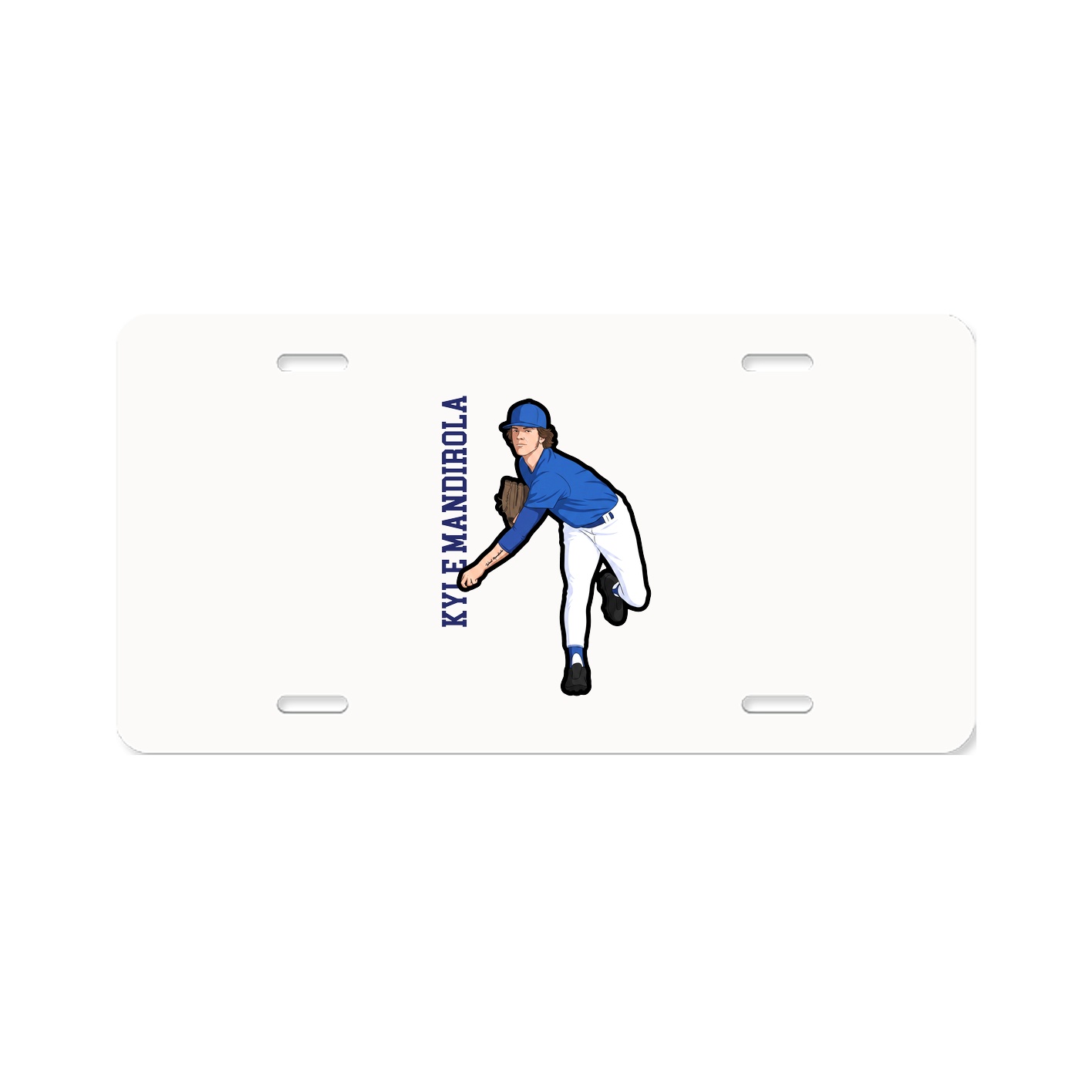 License Plate — Name Vertical in Classic