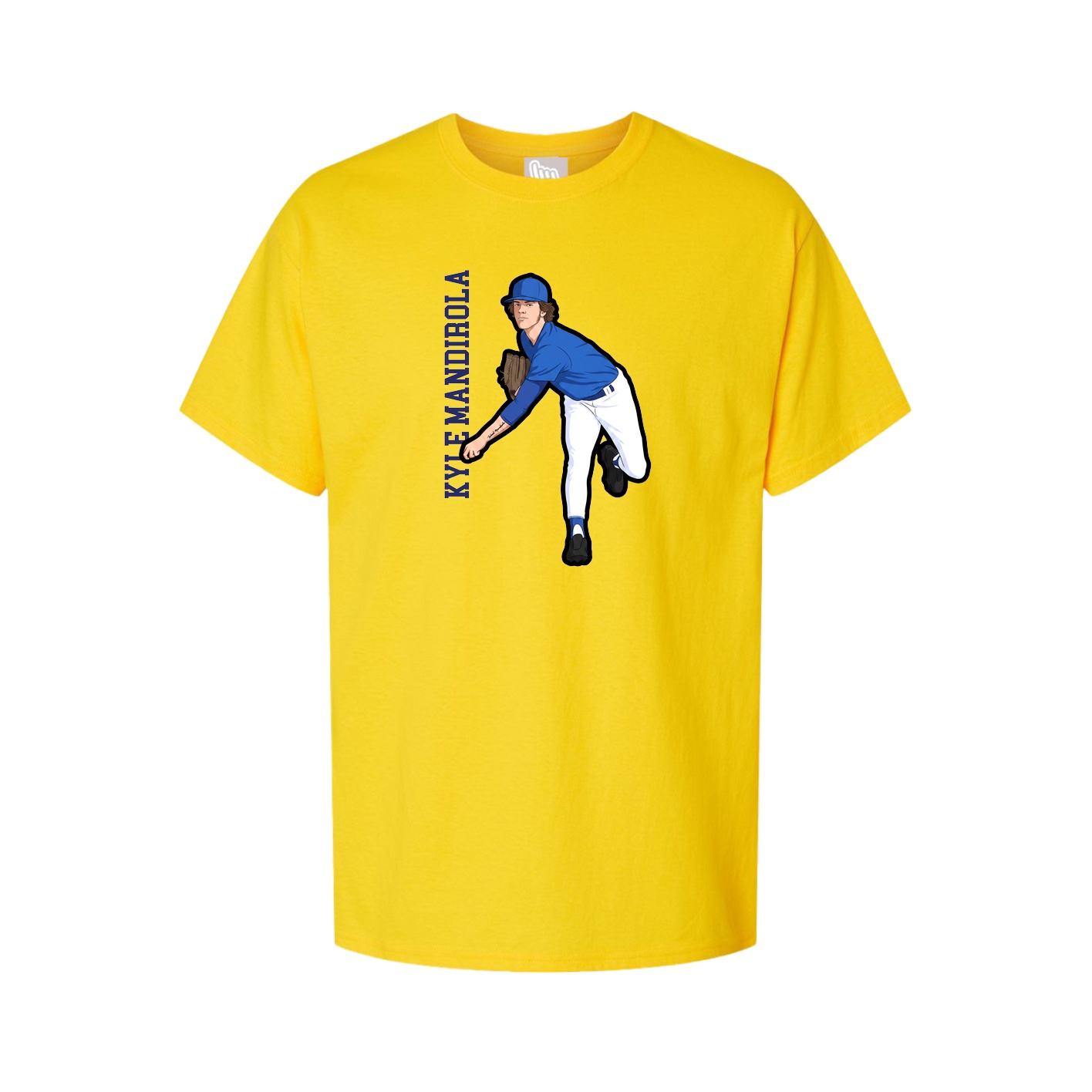 Youth Tee — Name Vertical in Gold