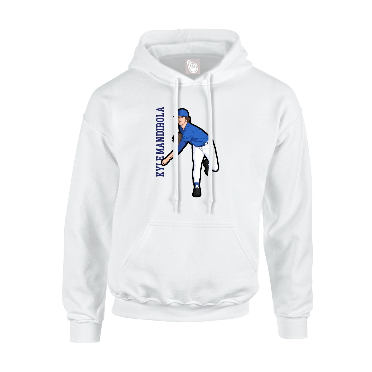 Hoodie — Name Vertical in White