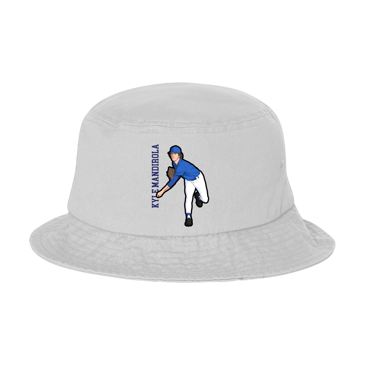 Bucket Cap — Name Vertical in White