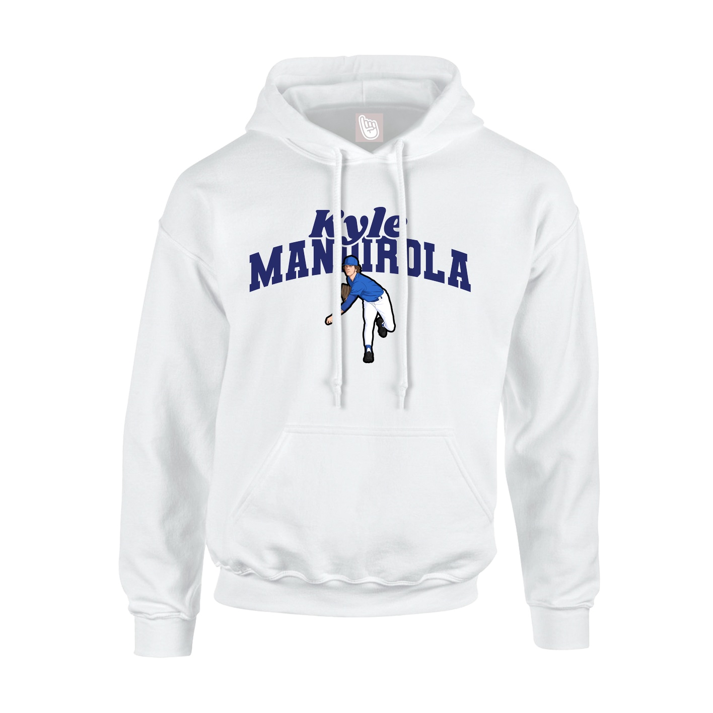 Youth Hoodie — Signature Arch in White