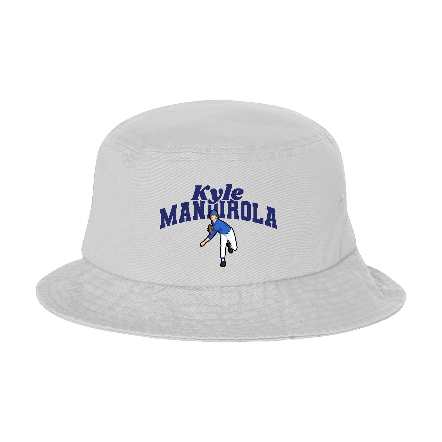 Bucket Cap — Signature Arch in White