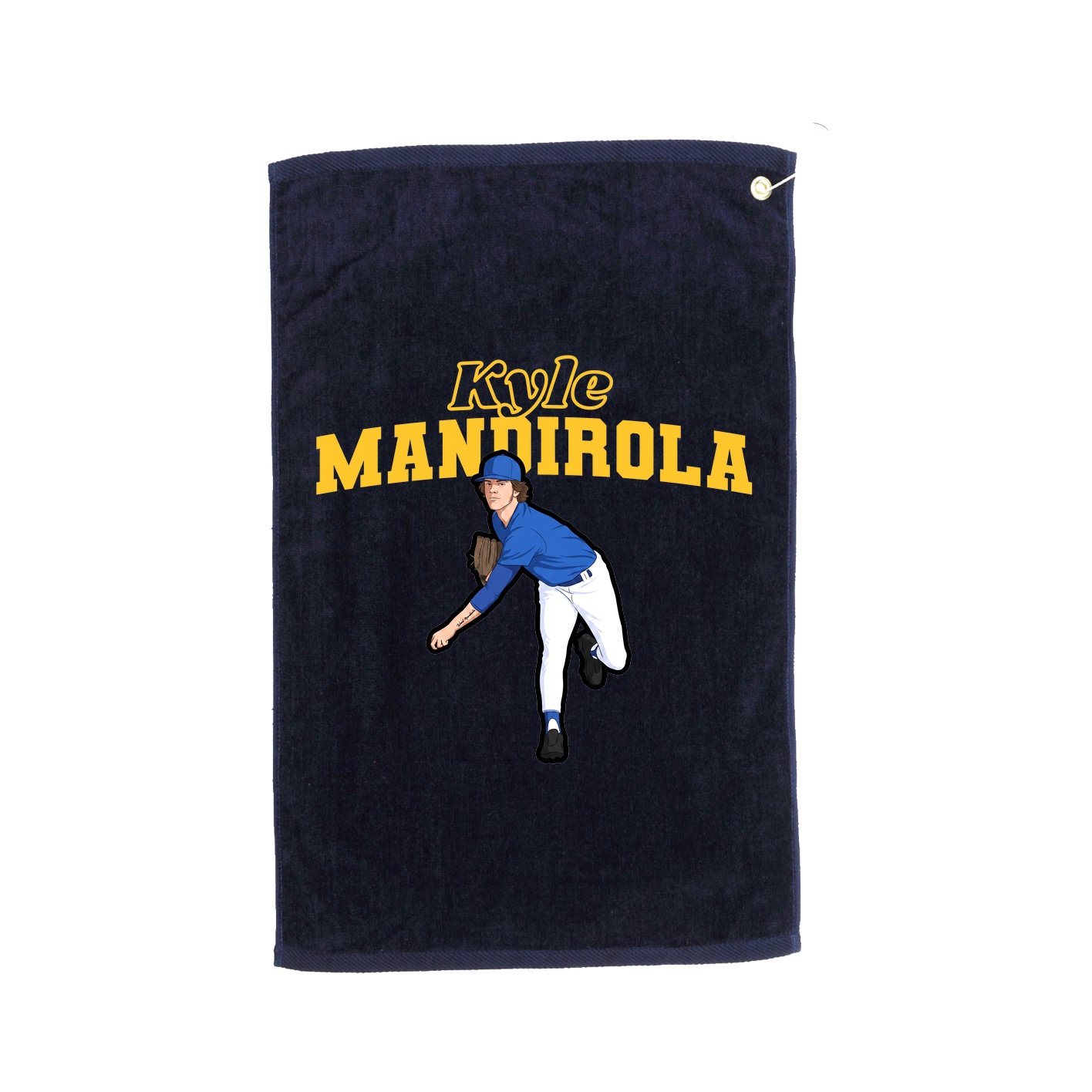 Golf Towel — Name Arch in Navy