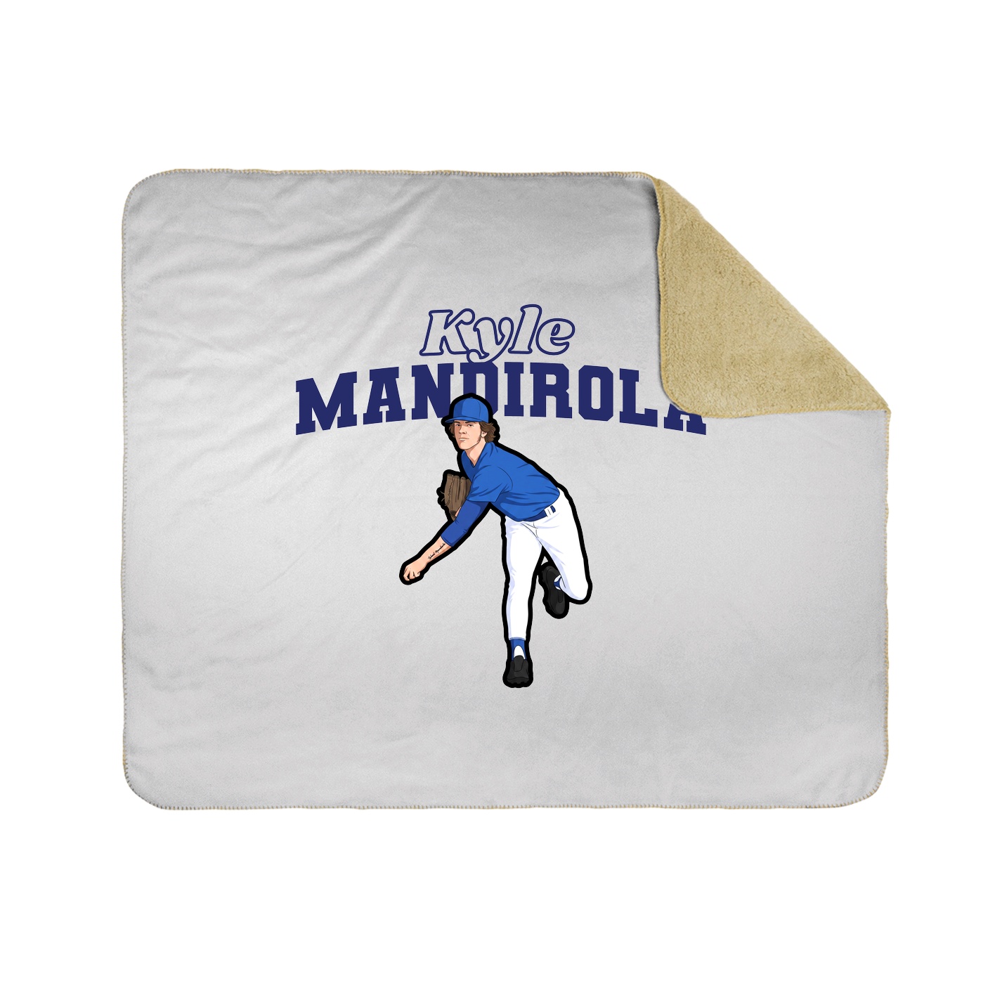 Throw Blanket — Name Arch in White
