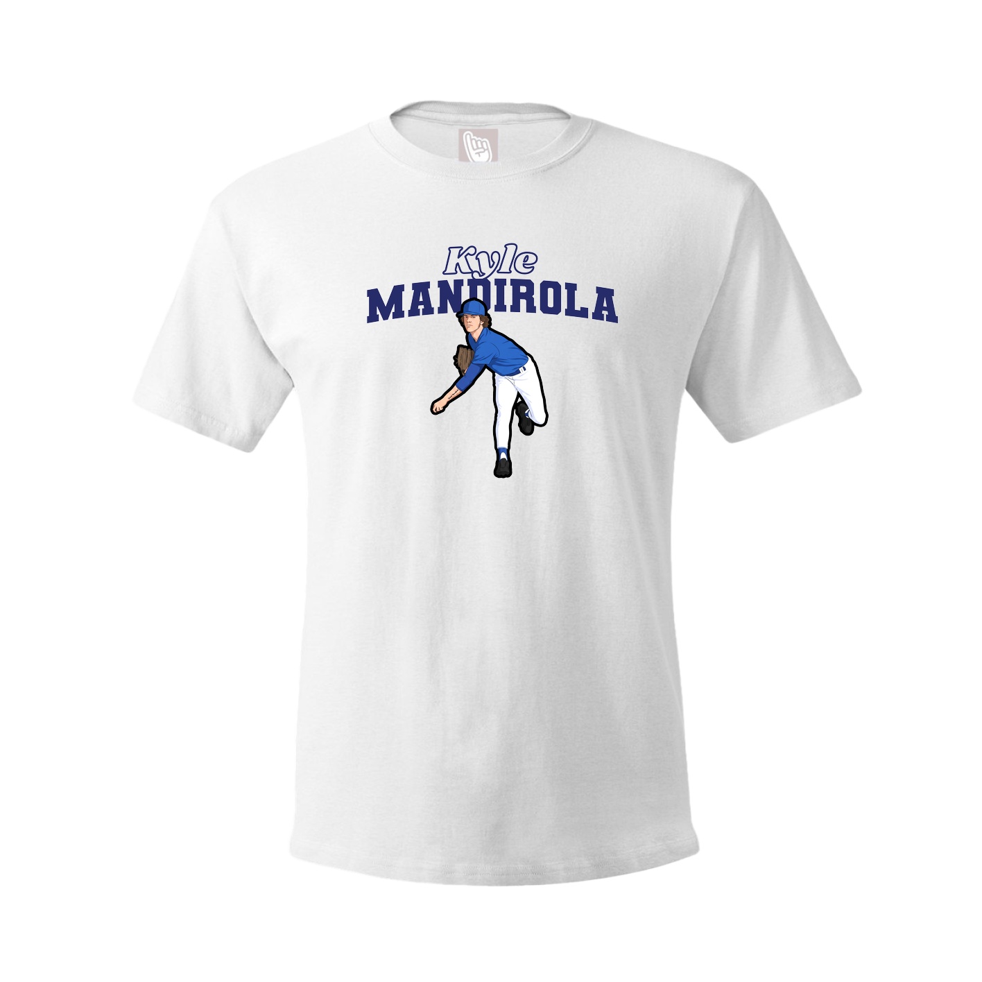 Youth Tee — Name Arch in White