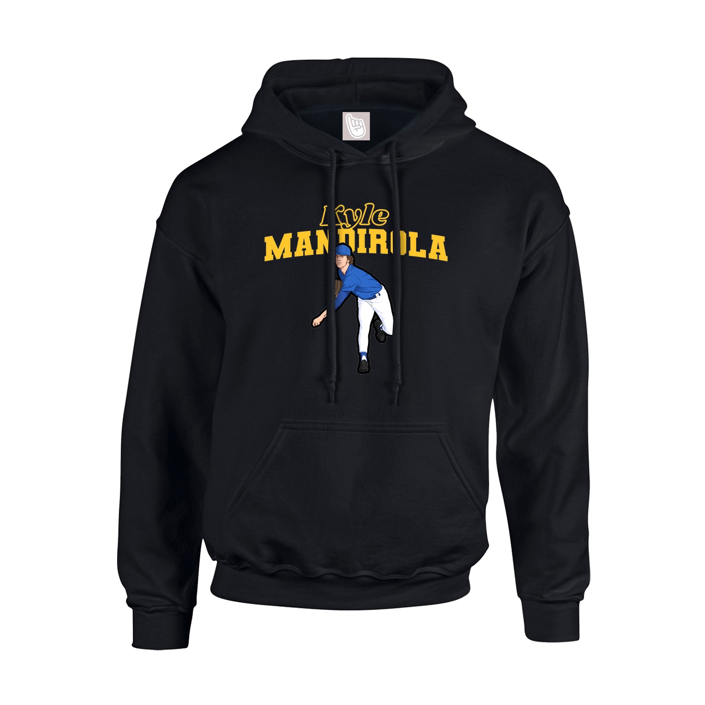Youth Hoodie — Name Arch in Black