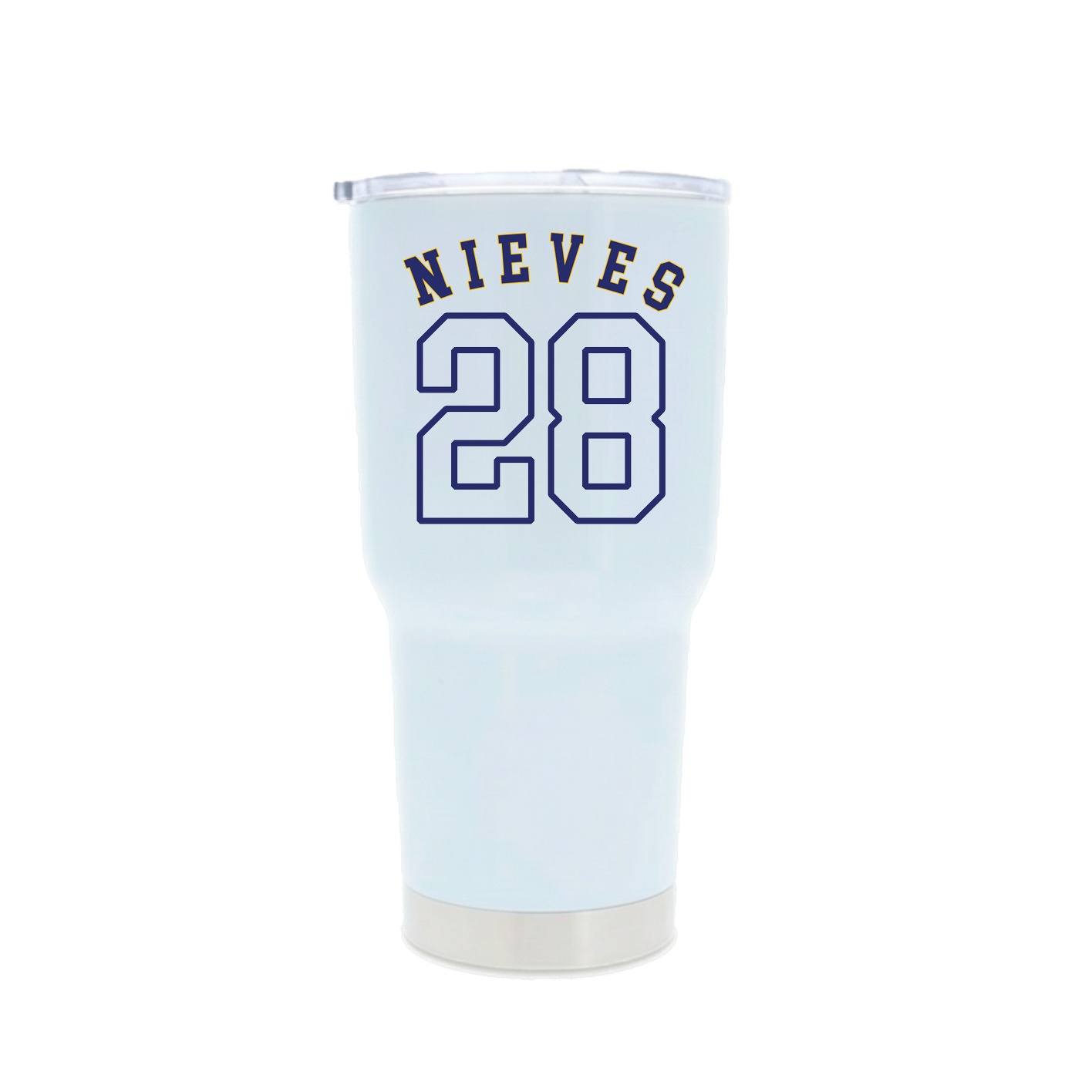 30oz Stainless Steel Tumbler — Shirsey Arch in White