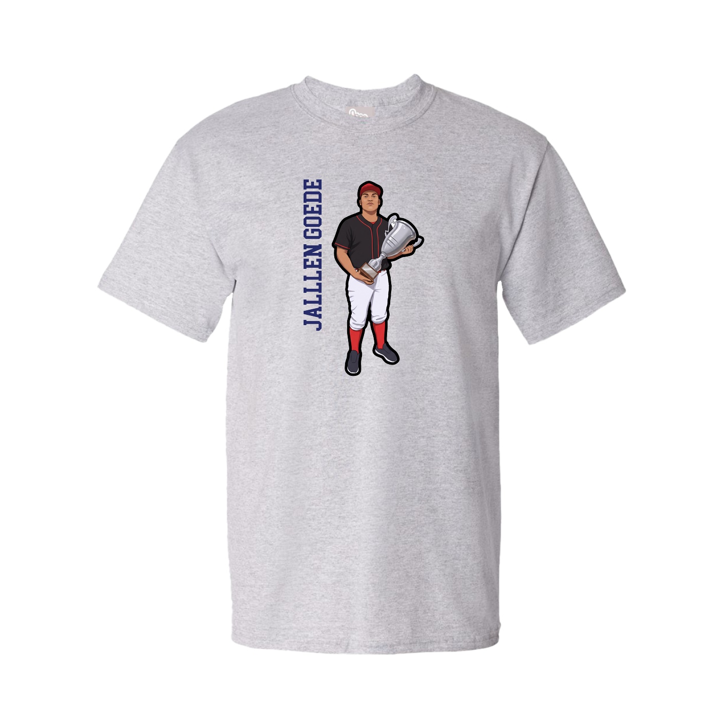Tee — Name Vertical in Grey