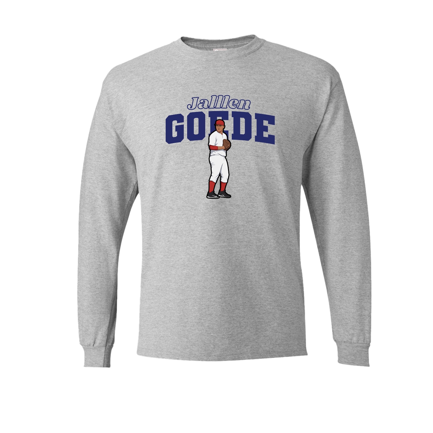 Long Sleeve Tee — Name Arch in Grey