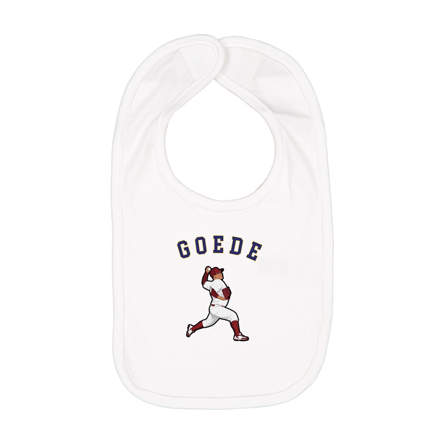 Infant Bib — Shirsey Arch in White