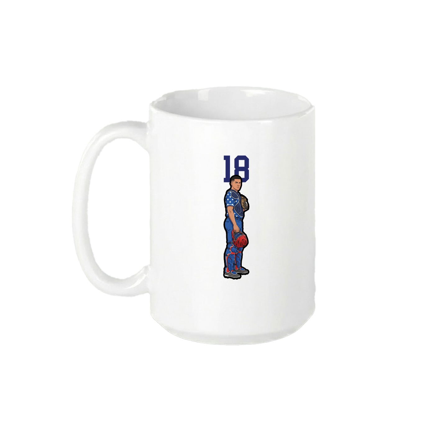 15oz Coffee Mug — Number Top in White
