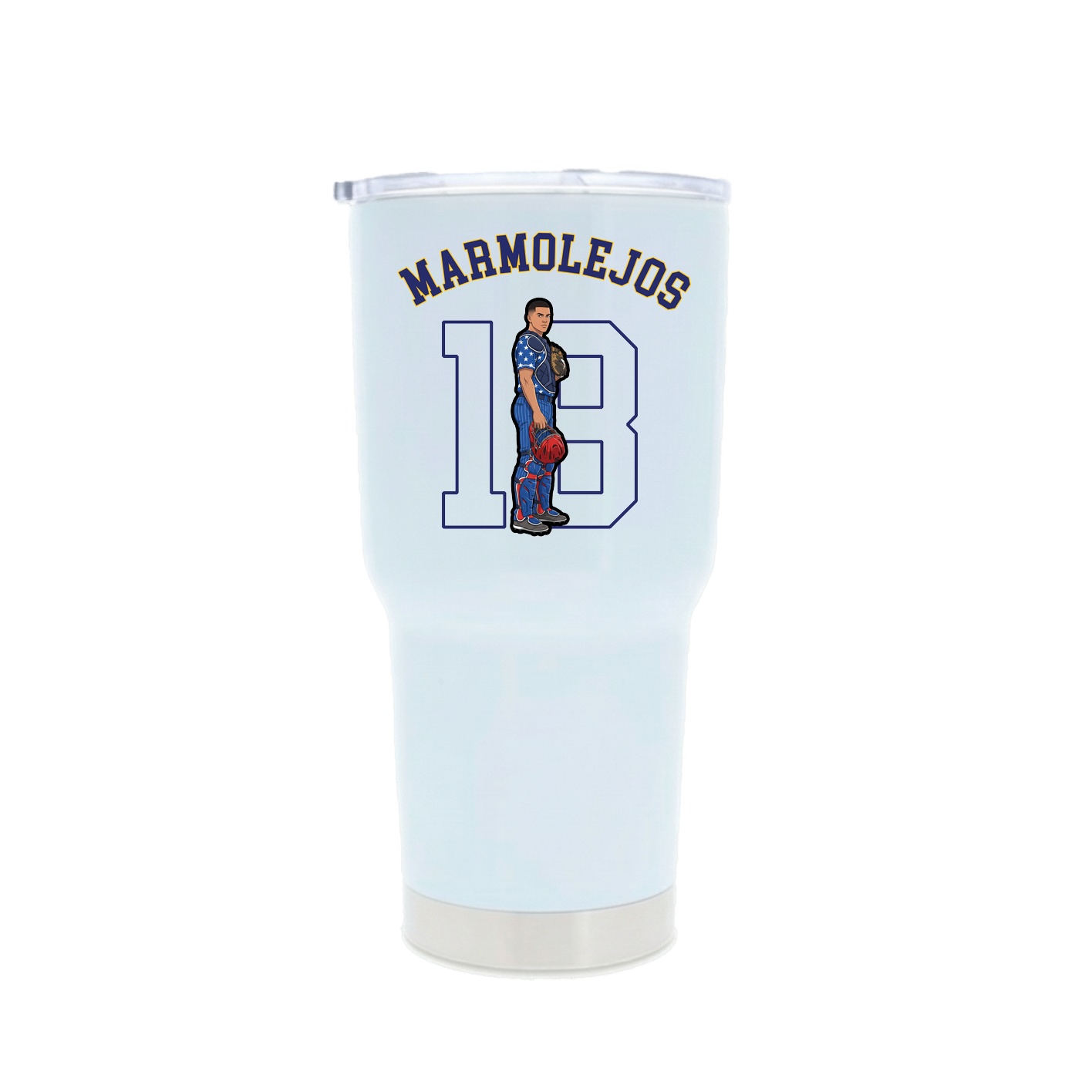 30oz Stainless Steel Tumbler — Shirsey Arch in White