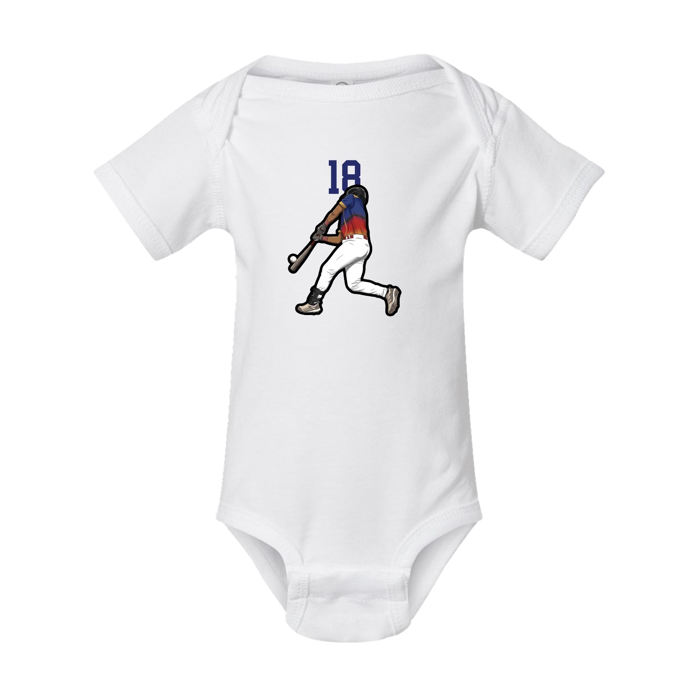 Baby Onesie — Number Top in White