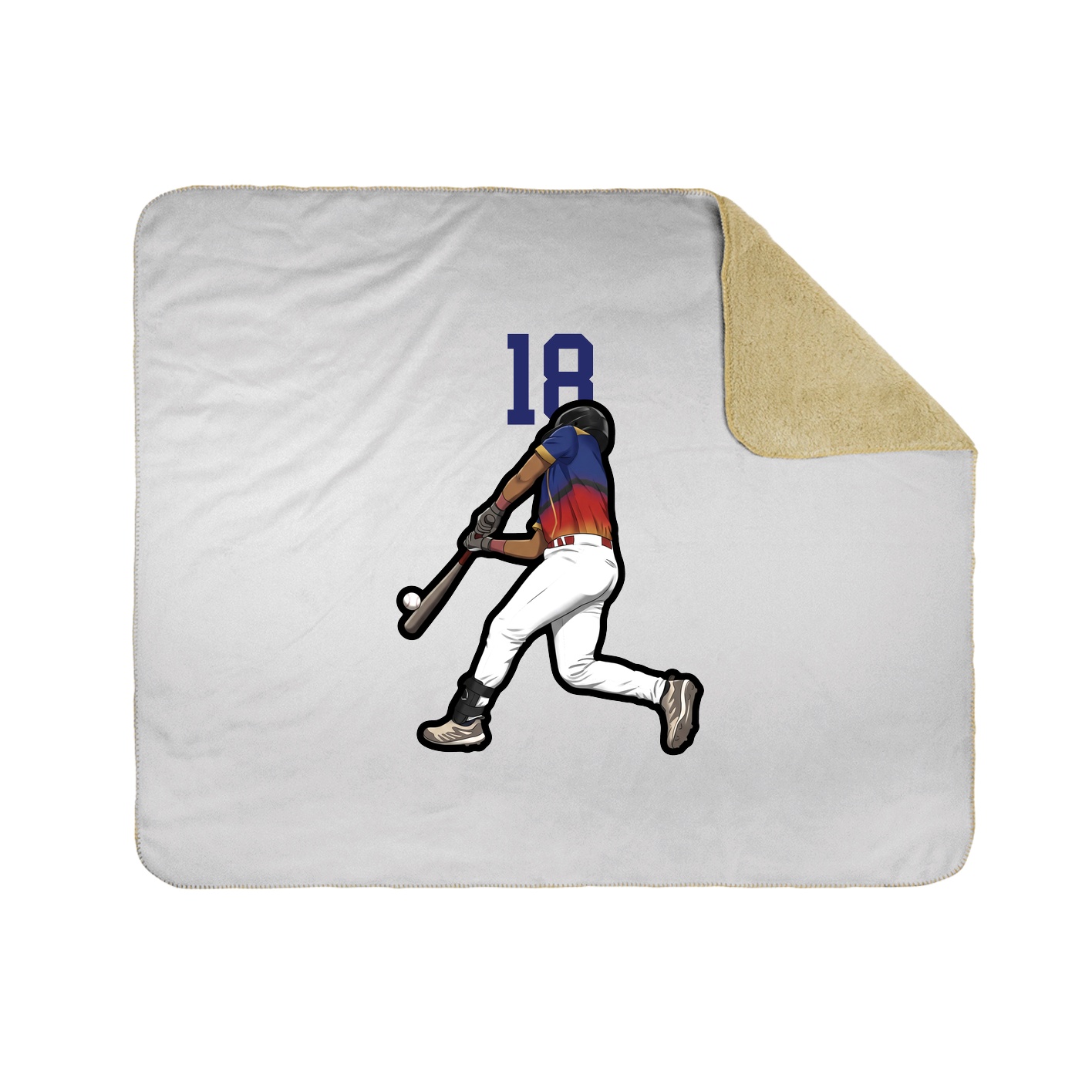 Throw Blanket — Number Top in White