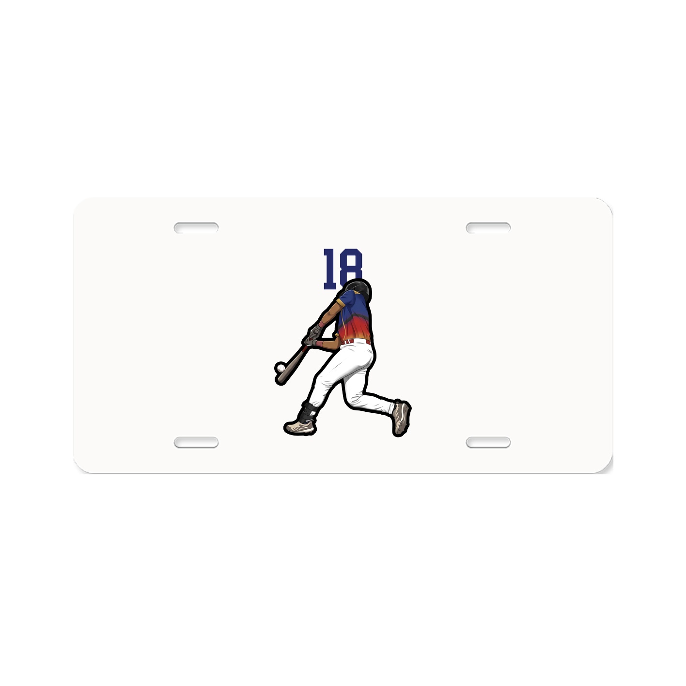 License Plate — Number Top in Classic