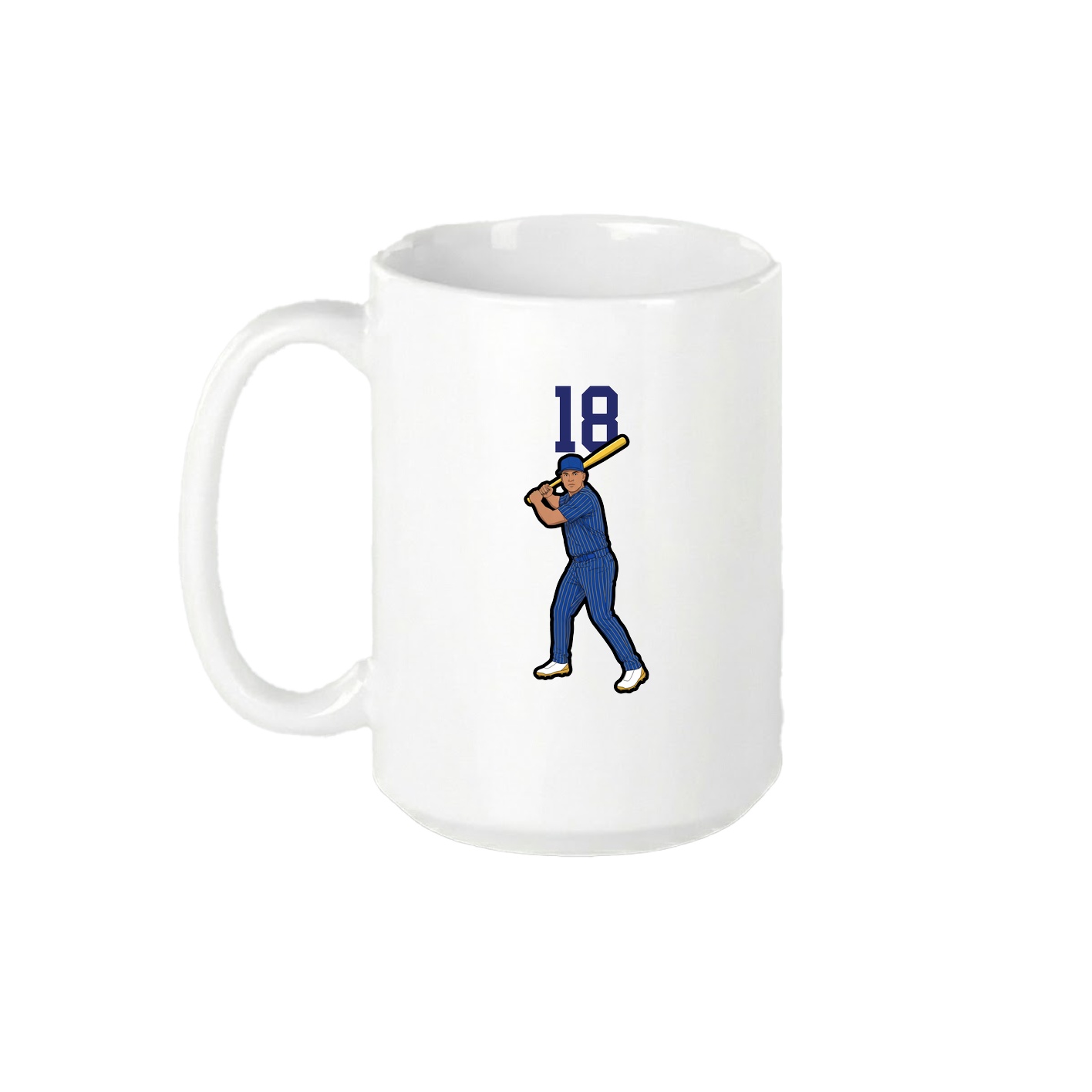 15oz Coffee Mug — Number Top in White
