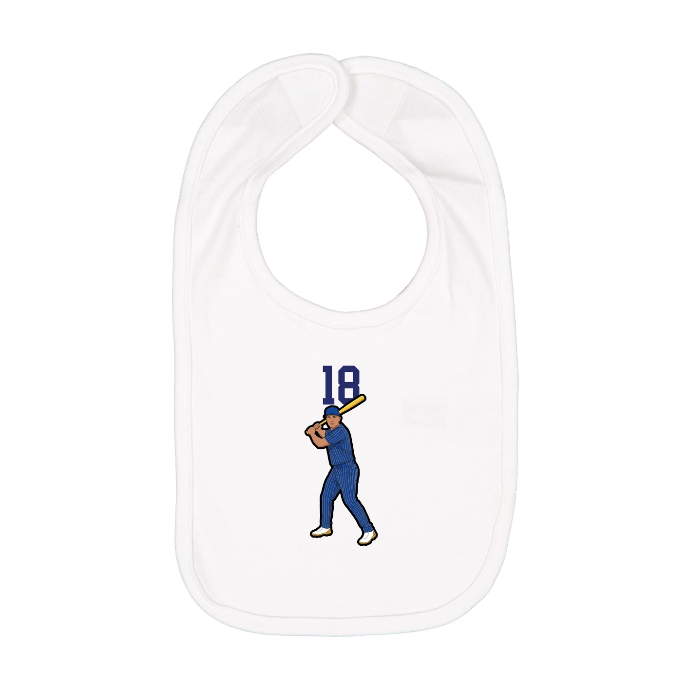 Infant Bib — Number Top in White