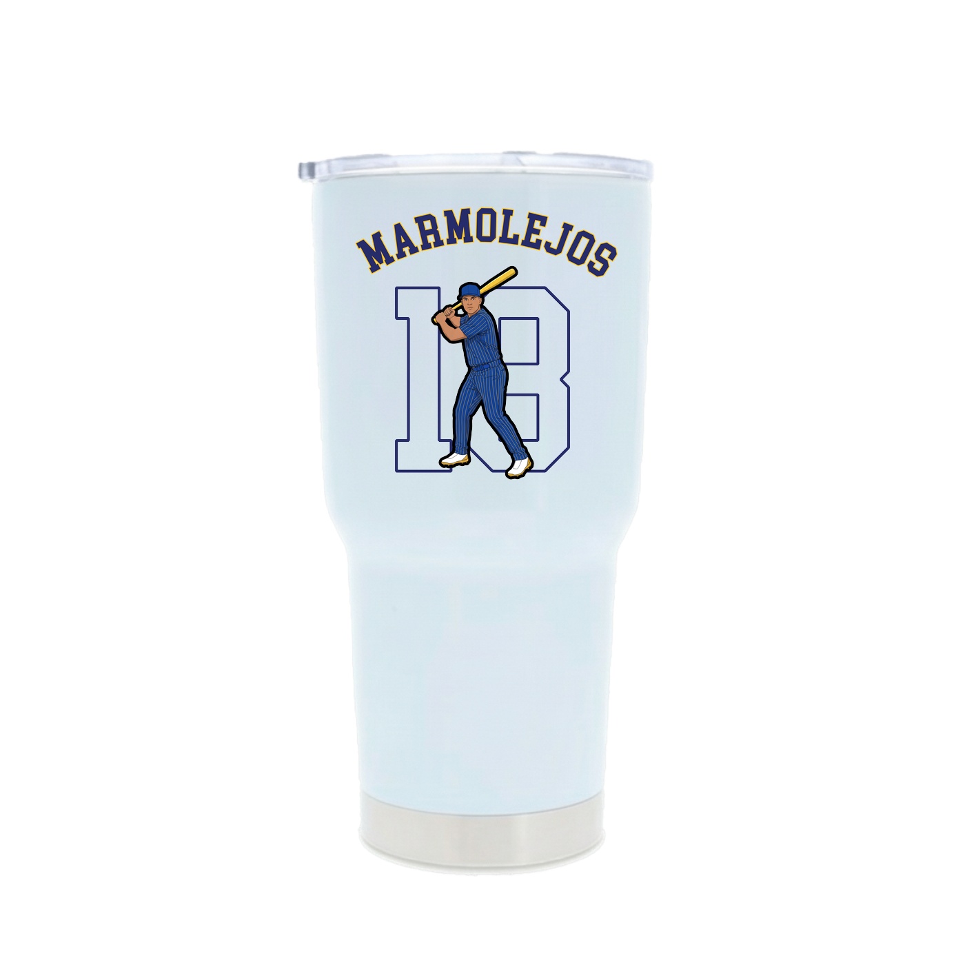 30oz Stainless Steel Tumbler — Shirsey Arch in White