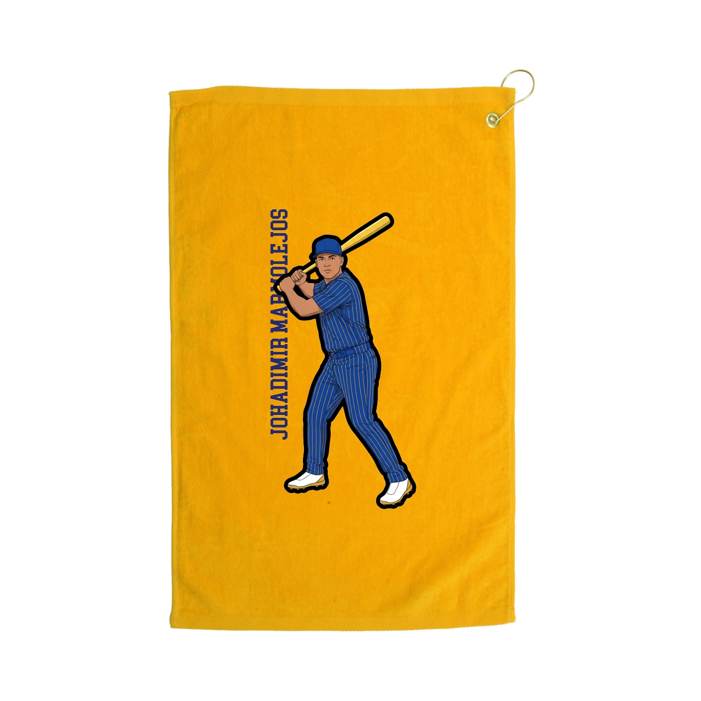 Golf Towel — Name Vertical in Gold