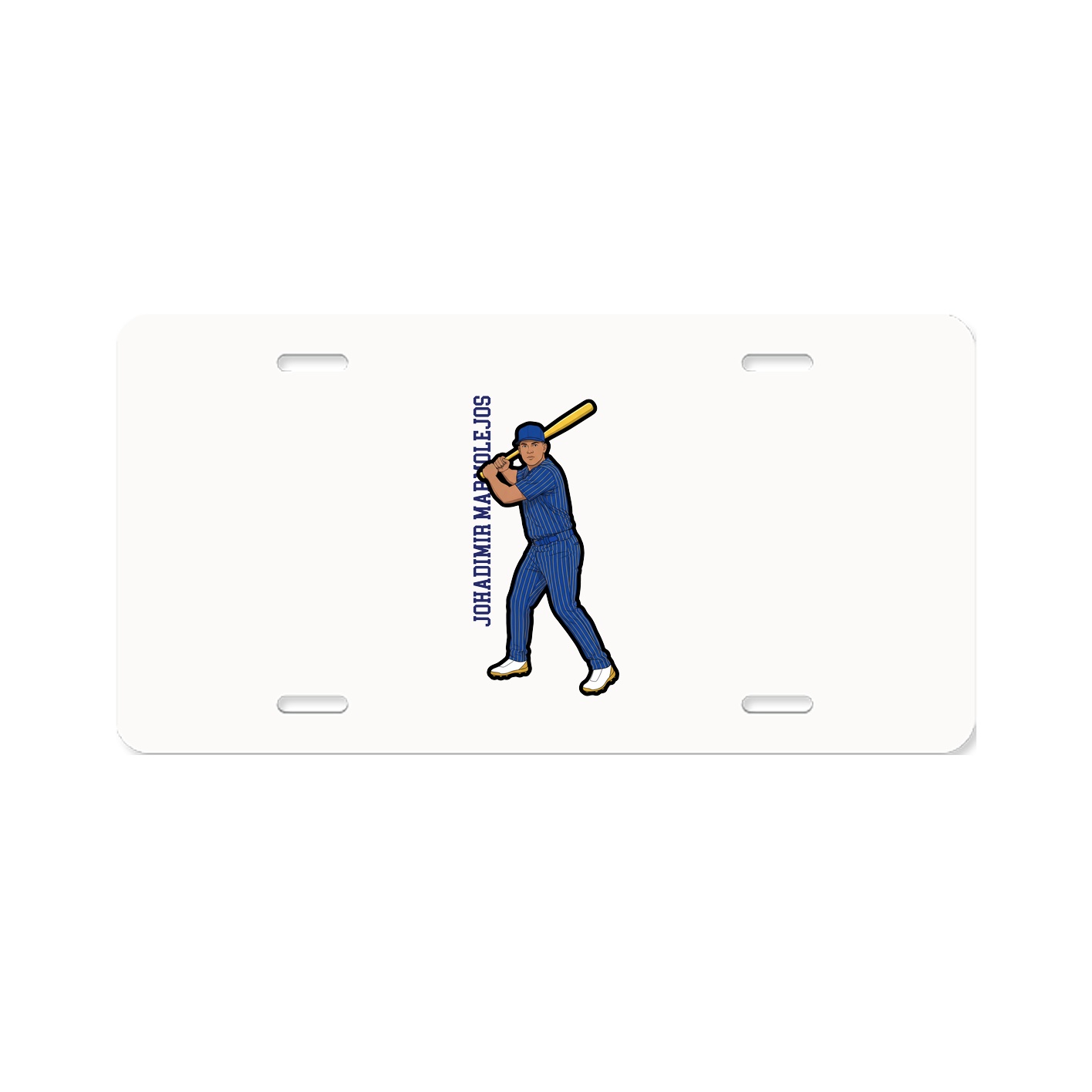 License Plate — Name Vertical in Classic