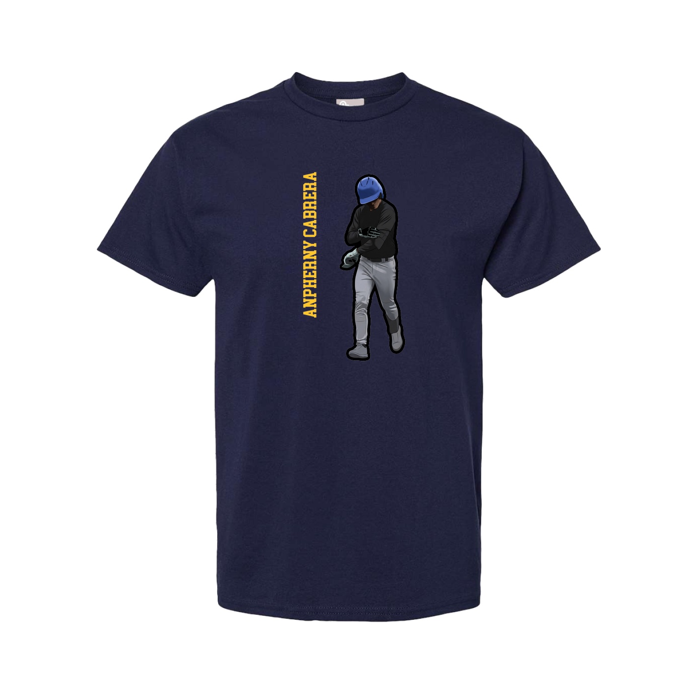 Tee — Name Vertical in Navy