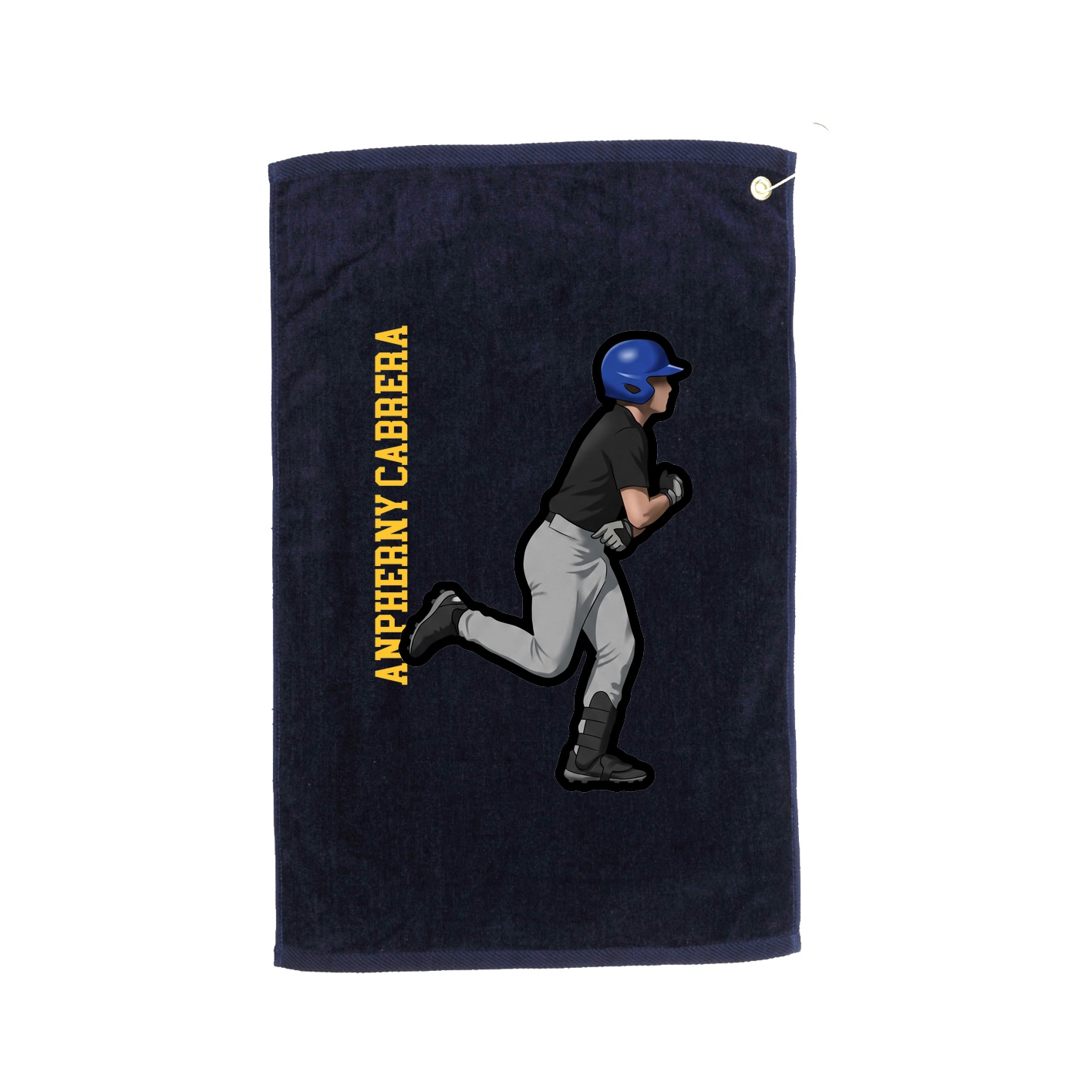 Golf Towel — Name Vertical in Navy