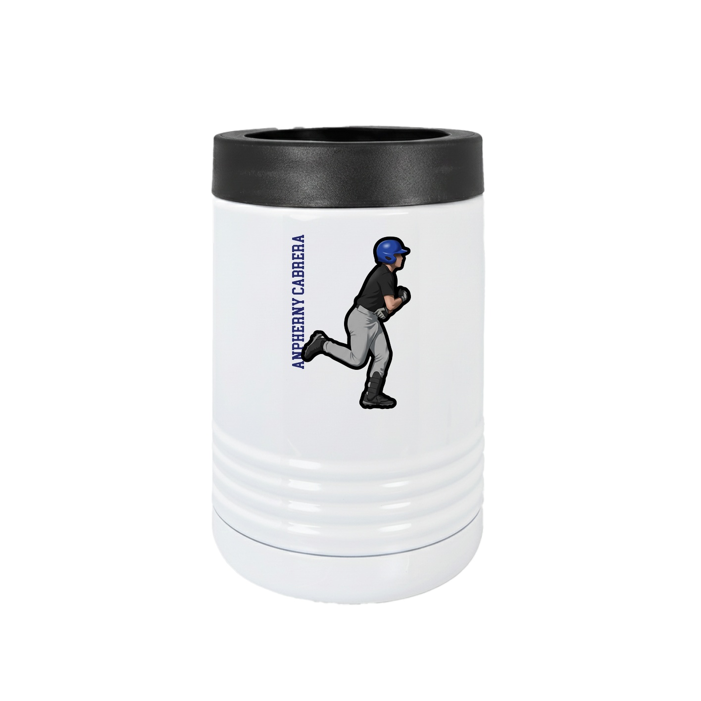 Beverage Holder — Name Vertical in White